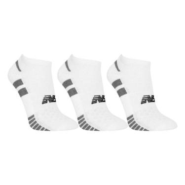 Imagem de Kit Meia New Balance c/ 3 Pares Feminina, Branco, 34/38