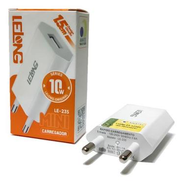 Imagem de Carregador Tomada Plug Fonte Usb 1a 5v Bivolt Cor Branco - NoBrand, Br