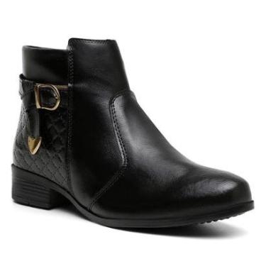 Imagem de Bota Feminina Preta Coturno Feminino Nova Coleção Bota Feminina Cano Curto Exclusiva-Fe...