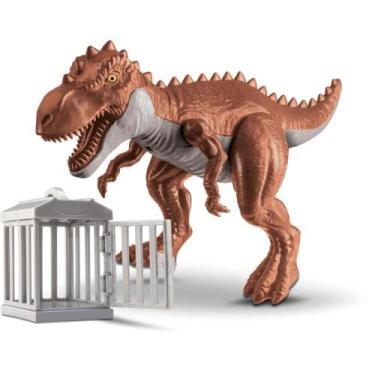 Imagem de Domínio dos Dinossauros com T-REX e Jaula Super Reforçada - Orange TOY
