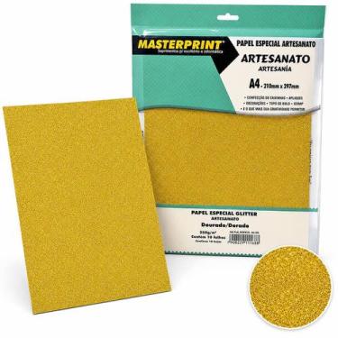 Imagem de Papel Glitter A4 250g 10 Folhas para Artesanato Papelaria Criativa Top