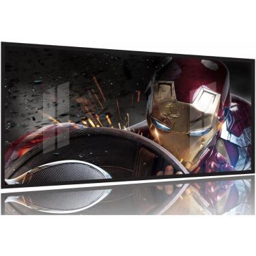 Imagem de Quadro Decorativo Homem de Ferro 8 130x60 Moldura Preta 2x2