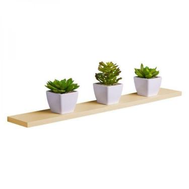 Imagem de Prateleira 70 X 15cm Bege Claro Suporte Invisível