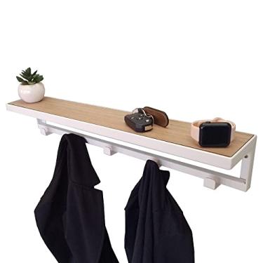 Imagem de Cabideiro Strassis Design SD-3504 Metal e MDF Cor: Branco