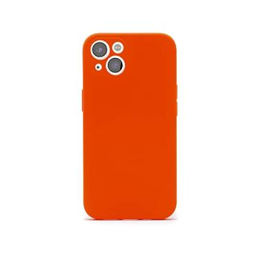 Imagem de Customic Capinha Case Capa para Celular iPhone 13 (6.1”), Soft Touch Anti Impacto Proteção Militar 1.2 metros contra quedas, Laranja