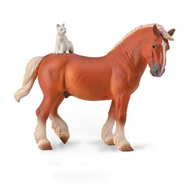 Imagem de Reeves International CollectA 88916 Draft Horse with Cat, 6.22" x 4.72"