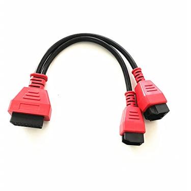 Imagem de Cabo Adaptador OBD2 Vermelho PARANNIC para Chrysler 12+8, Compatível com Autel MS906, MS906BT, MS906TS, MS908, MS908S, MS908S PRO, Maxisys Elite