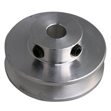 Imagem de BQLZR 31x15x6MM Silver Aluminium Alloy Single Groove 6MM Fixed Bore Pulley for Motor Shaft 3-5MM PU Round Belt