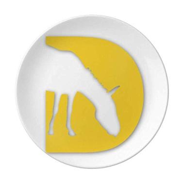 Imagem de Donkeys Meals Outlines Grasslands Prato Decorativo Porcelana Salver Louça Prato de Jantar