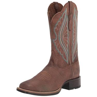 Imagem de Ariat Bota feminina Round Up Rio Western, Tack Room marrom, 9 Big Kid