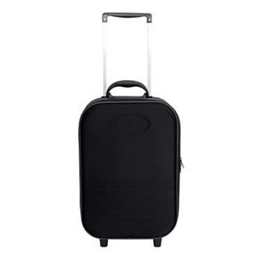Imagem de Mala de Viagem de Bordo 10kg Com Rodinhas Medidas Anac (Preto)