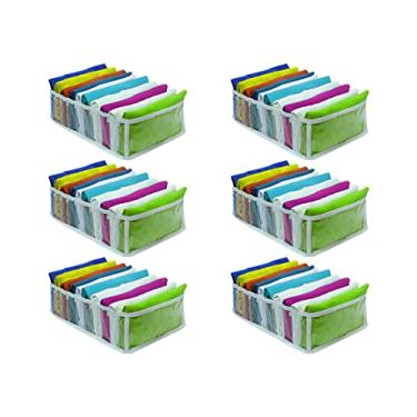 Imagem de kit 6 colmeia organizadora para camisetas 10x25x35cm G Organizalux