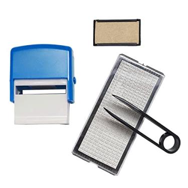 Imagem de Conjunto de Carimbos DIY Personalizados Conjunto de Carimbos DIY para Professores, Escola, Azul