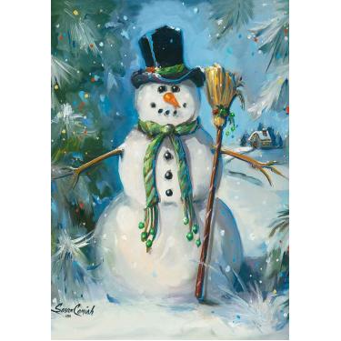 Imagem de Chapéu de Neve - Tamanho do Jardim, Bandeira Decorativa de 30,48 cm x 45,72 cm