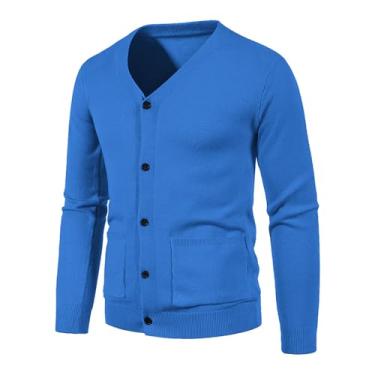 Imagem de YK8fass Jaqueta casual elegante pt-0635, Azul, 5G