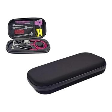 Imagem de Hard Case Capa Porta Estojo Rígido Alça Estetoscópio Médico Enfermeiro Universal (PRETO)