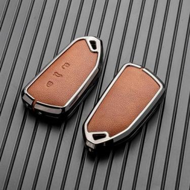 Imagem de LAVIYE Suporte de capa de chave de couro para carro, para Skoda Octavia A8 MK8 MK4 2020 2021 para Seat Leon Fr Mk4 Cupra Formentor para VW Golf 8 ID-4