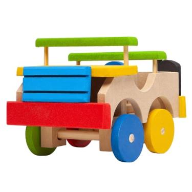 Imagem de Jeep Brinquedo De Madeira Lúdico em Mdf Carrinho Colorido