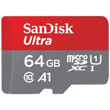 Imagem de SanDisk Cartão de memória Ultra microSDXC UHS-I de 64 GB com adaptador - até 140 MB/s, C10, U1, Full HD, A1, cartão MicroSD - SDSQUAB-064G-GN6MA