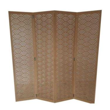 Imagem de Biombo 4 Folhas 172X180cm Mdf Modelo 16 Cru Vazado