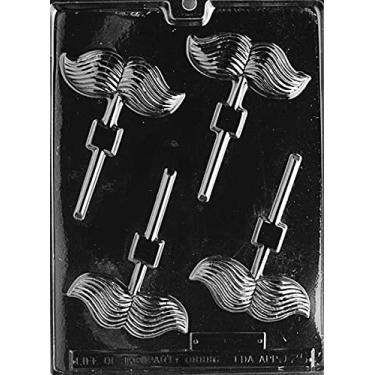 Imagem de Grandmama's Goodies D025 Molde de chocolate para bigode e pirulito com instruções de moldagem