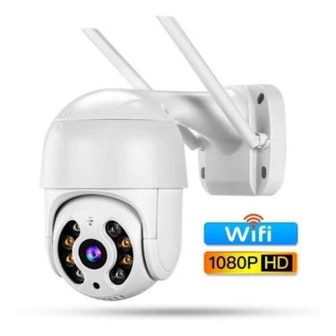 Imagem de Câmera ip de segurança wifi icsee prova d`água externa 1080p com sensor de presença cor branca
