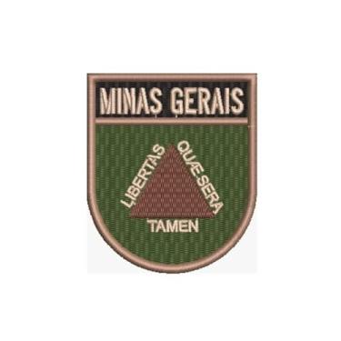 Imagem de BE0048E-003 Bandeira Minas Gerais Patch Bordado 6,8×8,0cm (D) Matriz Para Bordar)