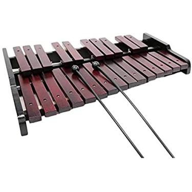 Imagem de Xilofone profissional 25 notas percussão de madeira instrumento musical educacional presente com 2 marretas para adultos e crianças 100% de urucum 4,1 kg incluindo a mala