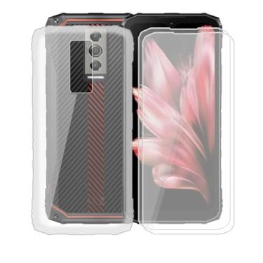 Imagem de AQGGIIXY Capa de telefone para Doogee Blade 10 (16,7 cm), com 2 películas de vidro temperado, ultrafina, transparente, macio, amortecedor, antiarranhões, à prova de choque para Doogee Blade 10 -