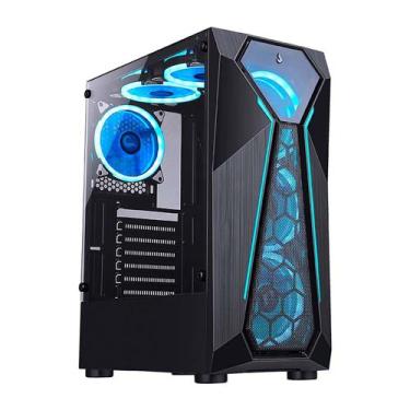 Imagem de Gabinete Gamer Rise Mode X4 Glass, Barra de LED RGB, Lateral em Vidro 