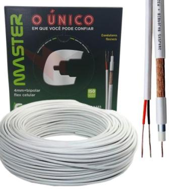 Imagem de Cabo Coaxial Master Flexível 2x26AWG Branco 100 metros - condutti