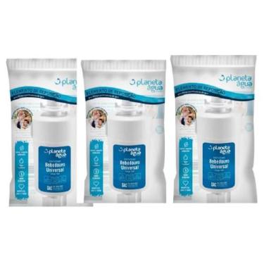 Imagem de Kit 3 Refil Vela Filtro Coluna Universal Bebedouro 1012A - Planeta Agu