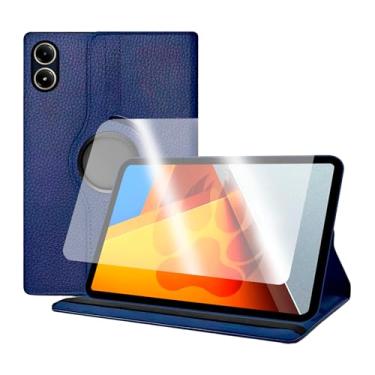 Imagem de Capa Capinha Case Giratória + Pelicula Vidro Para Poco Pad (Tela 12.1") - C7 COMPANY (Azul Marinho)