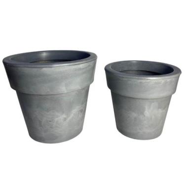 Imagem de Kit 2 Vasos Decorativos De Polietileno Para Plantas e Flores - Alpe & 