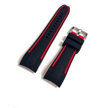 Imagem de Pulseira Para Relógios Terminal Curvo Silicone.LC114-H6 - Marcofox, Pr