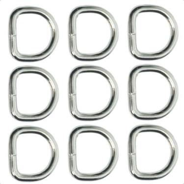 Imagem de Kit 50 Meia Argola Niquelada 20mm Para Artesanatos E Bolsas - Magazine