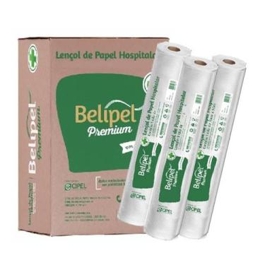 Imagem de Lencol hospitalar belipel premium 100% celulose sem picote - 50 cm x 5