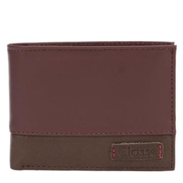 Imagem de Carteira masculina classe couro pequena slim compacta m226, Vinho