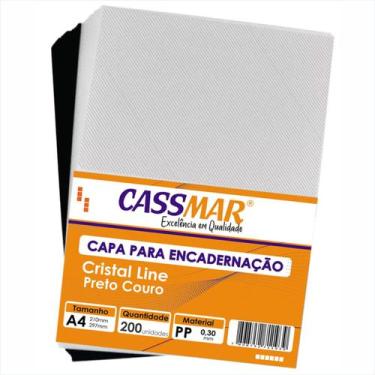 Imagem de Capa Para Encadernação Preto A4+ Capa Cristal Line 200 Un - Cassmar