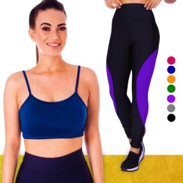 Imagem de KIT conjunto TOP ALÇA FINA bojo + CALÇA LEG LEGGING REDINHA Feminino A