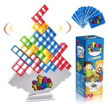 Imagem de Jogo Tetris Bloco De Encaixe Equilibrio Brinquedo Estratégia