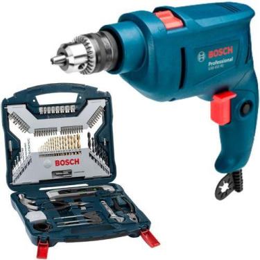 Imagem de Furadeira Bosch Gsb 450 Re Kit Bits Brocas 103 Peças 110v
