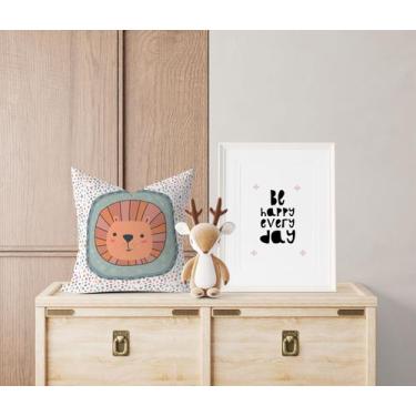 Imagem de Almofada com enchimento Infantil Leãozinho Selva Moldura - Core Decore