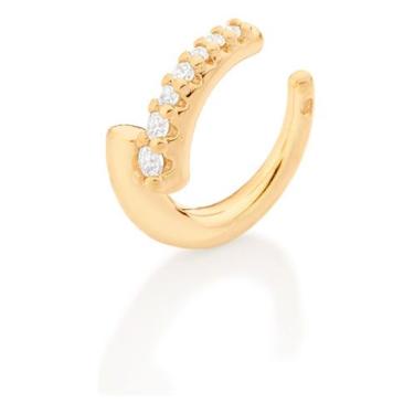 Imagem de Brinco Piercing De Pressão Cravejado Por 3 527075 - ROMMANEL, Branco, 