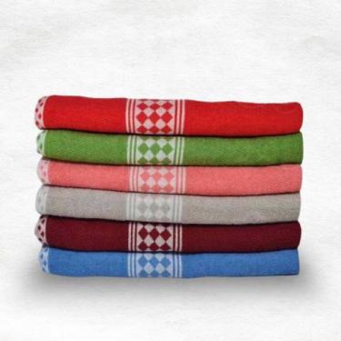 Imagem de Toalha De Banho Gigante 72 X 150 Jacquard Casa Linda, Vermelho