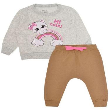 Imagem de Conjunto de Moletom Menina Bebê Inverno - Kiiwi, Kw053 mescla, 3