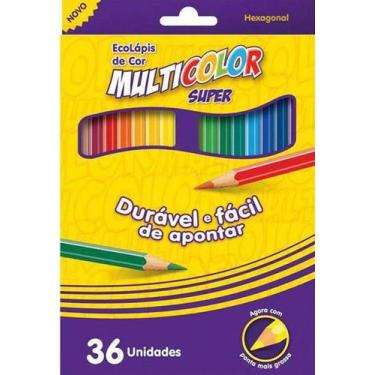 Imagem de Lápis de Cor 36 Cores Multicolor Super, Unico