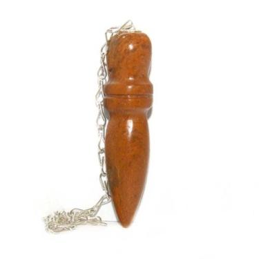 Imagem de Pendulo Egipcio Jaspe Amarelo Pedra Natural Radiestesia - CristaisdeCu