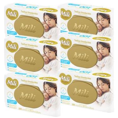 Imagem de Lenço Umedecido Mili Love & Care Premium  6 Pacotes c/ 100    (0% álco