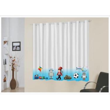 Imagem de Cortina Infantil para Quarto 2,20 x 1,40 Brinquedos - Casa Home